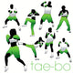 Tae-Bo silhouettes set Wall Decal
