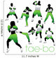 Tae-Bo silhouettes set Wall Decal