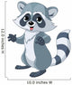 Funny cartoon raccoon Wall Decal