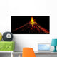 Night Volcano Eruption Wall Decal