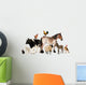 Farm Animals in Front of White Background Wall Decal