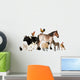 Farm Animals in Front of White Background Wall Decal