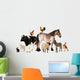 Farm Animals in Front of White Background Wall Decal