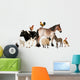 Farm Animals in Front of White Background Wall Decal