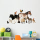 Farm Animals in Front of White Background Wall Decal