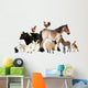 Farm Animals in Front of White Background Wall Decal