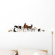 Farm Animals in Front of White Background Wall Decal