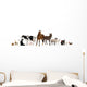 Farm Animals in Front of White Background Wall Decal