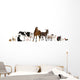Farm Animals in Front of White Background Wall Decal