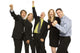 Business People Stand Excited