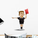 Soccer Referee Holds Red Card Wall Decal