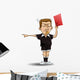Soccer Referee Holds Red Card Wall Decal