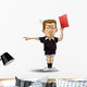 Soccer Referee Holds Red Card Wall Decal