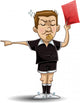 Soccer Referee Holds Red Card Wall Decal