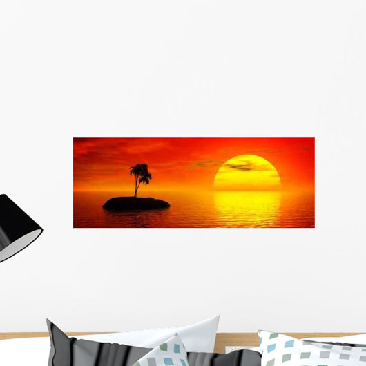 Tropic Sunset Wall Decal Design 1