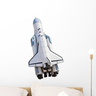 Spaceship Buran shown on a wall