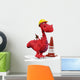 Red Hot Baby Dragon Under-construction Wall Decal