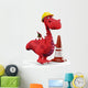 Red Hot Baby Dragon Under-construction Wall Decal