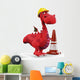 Red Hot Baby Dragon Under-construction Wall Decal