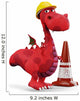 Red Hot Baby Dragon Under-construction Wall Decal