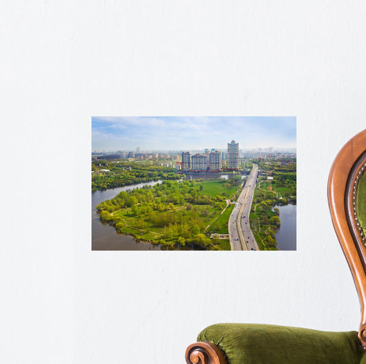 Moscow, Russia - aerial view Wall Mural