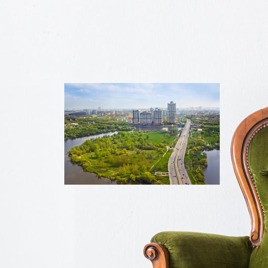 Moscow, Russia - aerial view Wall Mural