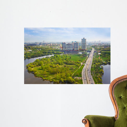 Moscow, Russia - aerial view Wall Mural