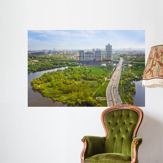 Moscow, Russia - aerial view Wall Mural