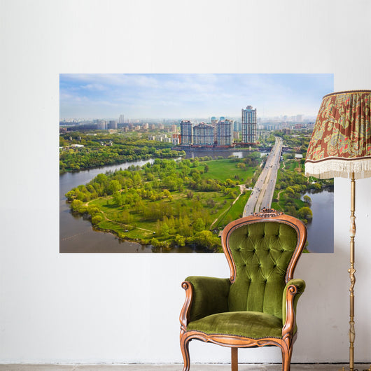 Moscow, Russia - aerial view Wall Mural