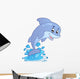 Happy jumping dolphin Wall Decal