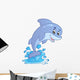 Happy jumping dolphin Wall Decal