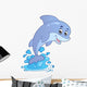 Happy jumping dolphin Wall Decal