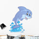 Happy jumping dolphin Wall Decal
