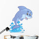 Happy jumping dolphin Wall Decal