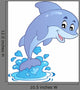 Happy jumping dolphin Wall Decal