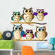 owl family Wall Decal