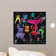Tae-Bo silhouettes set.02 Wall Mural