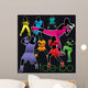 Tae-Bo silhouettes set.02 Wall Mural