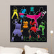 Tae-Bo silhouettes set.02 Wall Mural