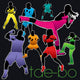Tae-Bo silhouettes set.02 Wall Mural