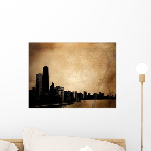 Grunge Buildings Wall Decal