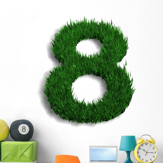 chiffre 8 pelouse Wall Decal