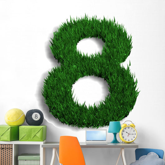 chiffre 8 pelouse Wall Decal