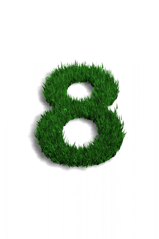 chiffre 8 pelouse Wall Decal