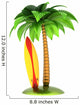 Surfboard Palm Tree and Island Stylized Summer Composition Wall Decal