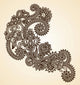 Hand-drawn abstract henna mendie design element Wall Decal