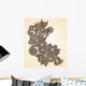 Hand-Drawn Abstract Henna Mendie Design Element Wall Decal