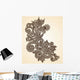 Hand-Drawn Abstract Henna Mendie Design Element Wall Decal