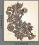 Hand-Drawn Abstract Henna Mendie Design Element Wall Decal