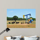 Oil Well Pumper and Brahma Cattle in West Texas. Wall Mural